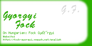 gyorgyi fock business card